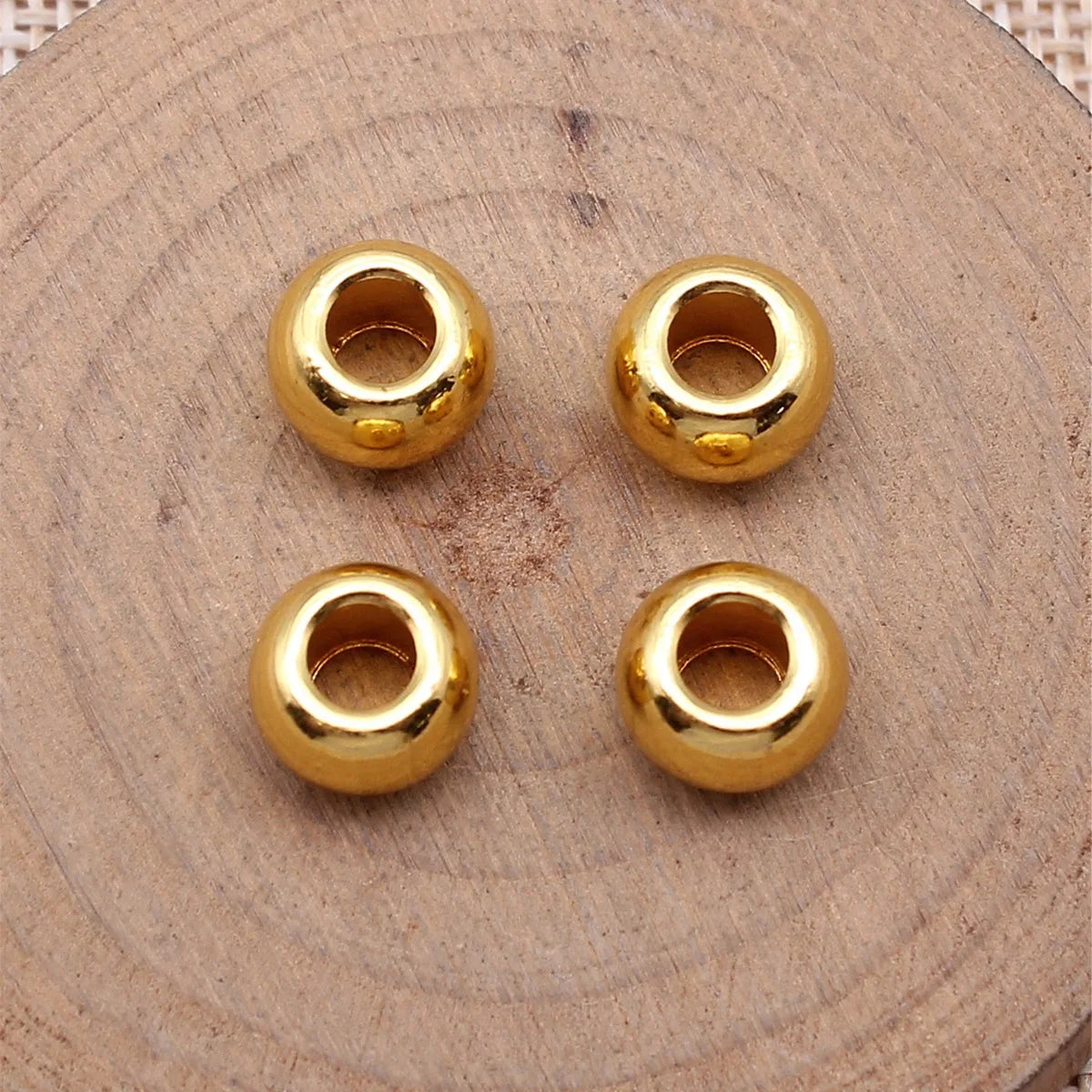 9.9x9.9x7.3mm 1.9g Multicolor Zinc Alloy Smooth Round Spacer Beads for DIY Necklace Bracelet Making