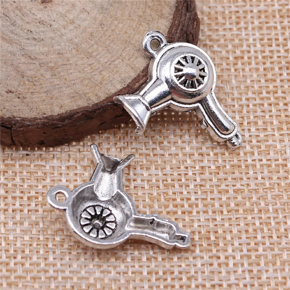 26x20mm 2g Multicolor Zinc Alloy Hair Dryer Charm Pendant for DIY Bracelet Necklace Jewelry
