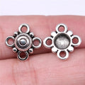 15x15mm 1g Multicolor Zinc Alloy Four-Hole Connector Charm Pendant for DIY Bracelet Jewelry Making