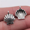14x17mm 0.9g Antique Silver Zinc Alloy Shell Charm Pendant for DIY Bracelet Necklace Jewelry Making