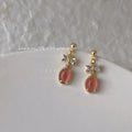 Sweet Pink Vintage French Court Style Micro Pave Zircon Bow Stud Earrings