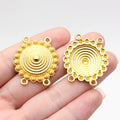 32x28mm 3.1g Multicolor Zinc Alloy Four-Hole Connector Charm for Body Chain Forehead Chain Making