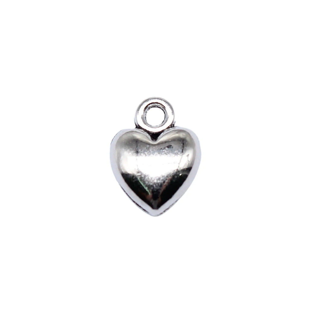 10x7mm 0.76g Antique Silver Zinc Alloy Heart charm pendant for DIY bracelet necklace making