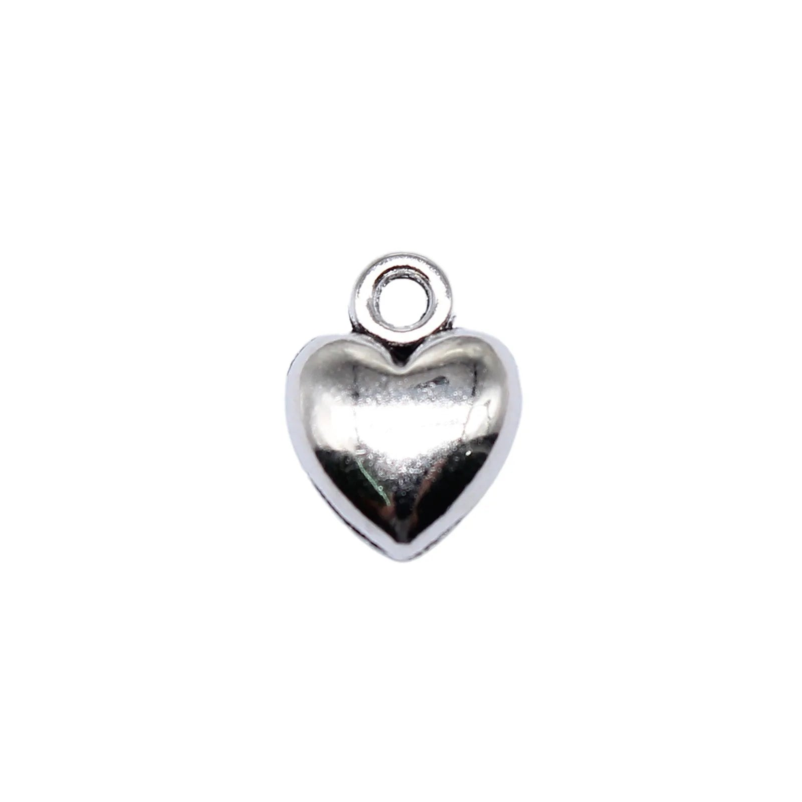 10x7mm 0.76g Antique Silver Zinc Alloy Heart charm pendant for DIY bracelet necklace making