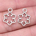 16x11mm 0.5g Antique Silver Zinc Alloy Snowflake Charm Pendant for Christmas Jewelry Making
