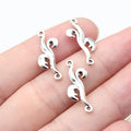 22x8.2mm 0.63g Multicolor Zinc Alloy Grass Connector Charm for Necklace Bracelet Earring Jewelry DIY