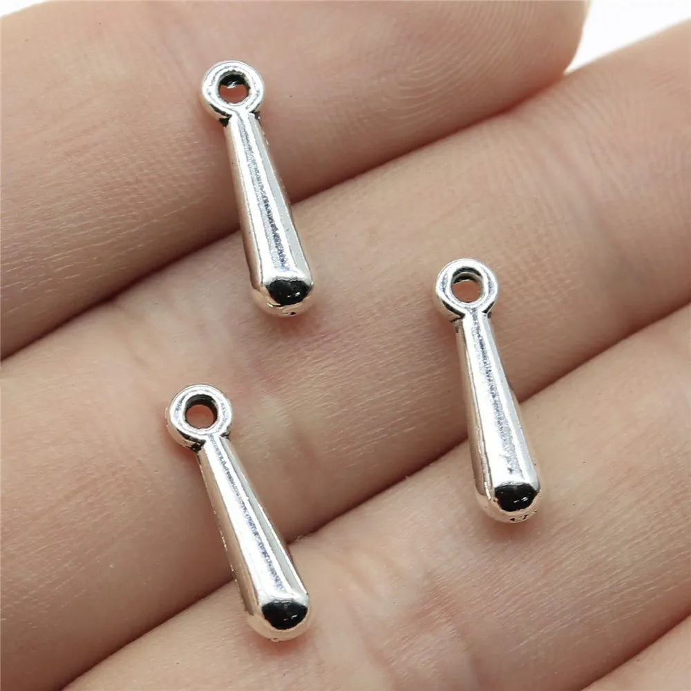 16mm 0.7g Multicolor Zinc Alloy 3D Teardrop End Bead Jewelry Findings for DIY Bracelets