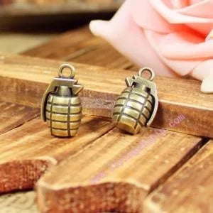 22x11MM Antique Silver Zinc Alloy Grenade Charm Pendant for DIY Necklace Bracelet Jewelry Making