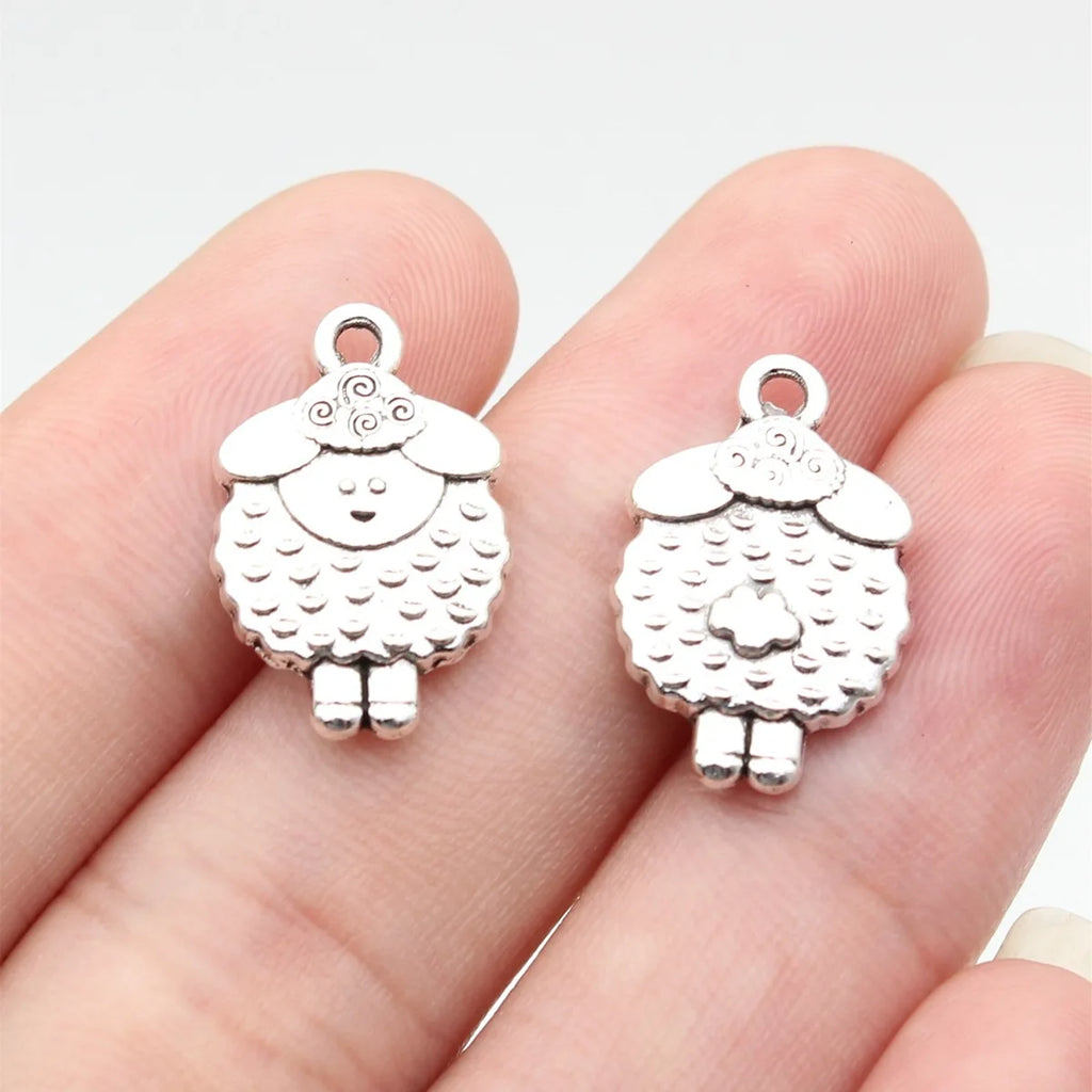 20x13mm 3g Multicolor Zinc Alloy Sheep Charm Pendant for DIY Bracelet Necklace Jewelry Making