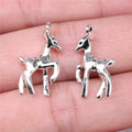 22x12mm 1.6g Antique Silver Zinc Alloy Deer Charm Pendant for DIY Necklace Bracelet Jewelry Making