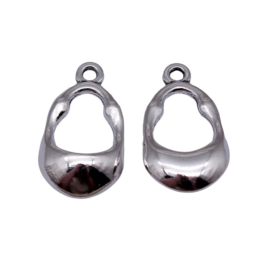 21x12mm 2.1g Multicolor Zinc Alloy Hollow Geometric Earring Charms for DIY Earrings and Jewelry Making