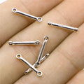 2x15mm 0.2g Multicolor Zinc Alloy Slim Bar Connector Charm for DIY Bracelet Necklace Jewelry Making
