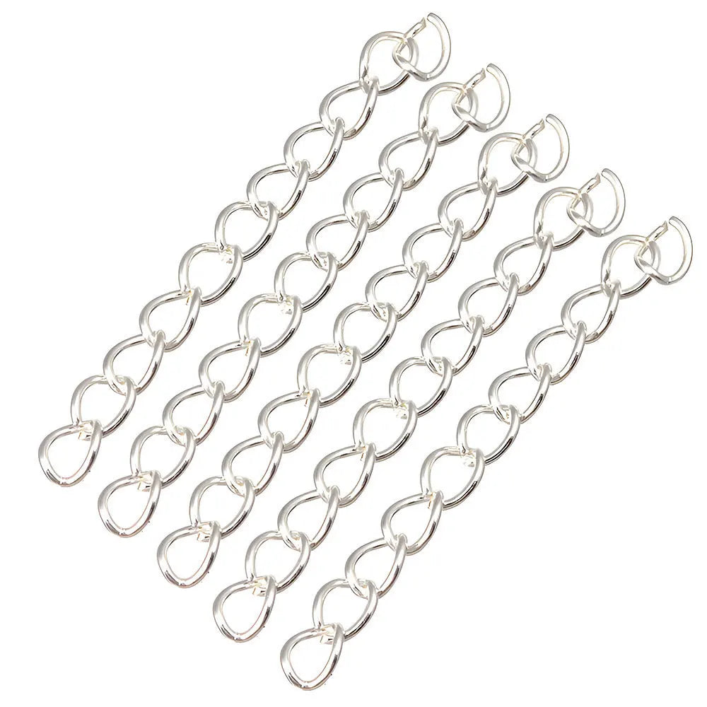 Iron Necklace Bracelet Extension Chain Adjustable Tail Chain for DIY Jewelry Findings