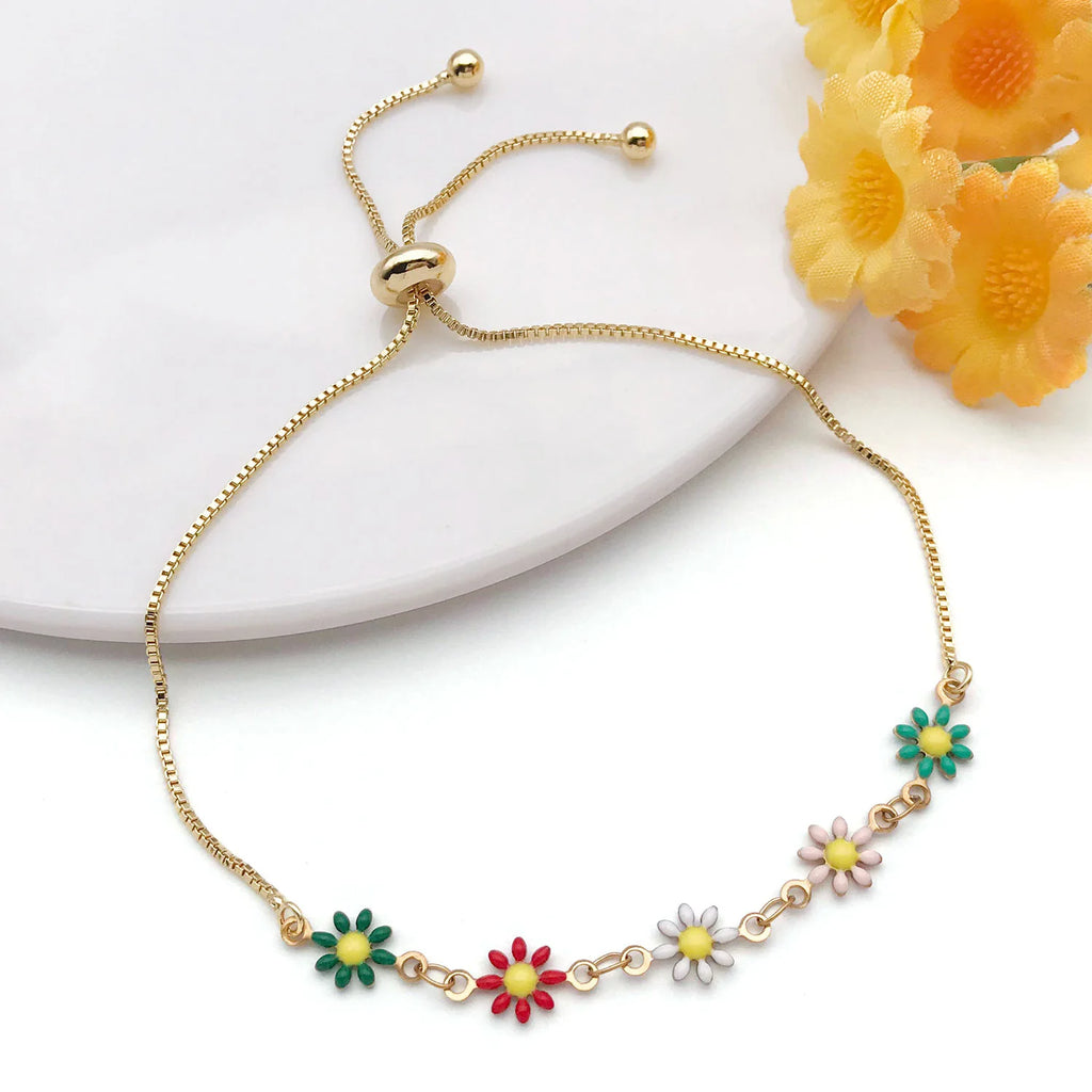 Stainless Steel Sunflower Eight Petal Flower Double Sided Connector Charm for DIY Necklace Earrings