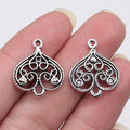20x17mm 1.1g Multicolor Zinc Alloy Heart Connector Charm for DIY Bracelet Necklace Jewelry Making