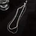 Titanium Steel Double Layer Snake Bone Chain Necklace Geometric Trendy Choker Sweater Chain