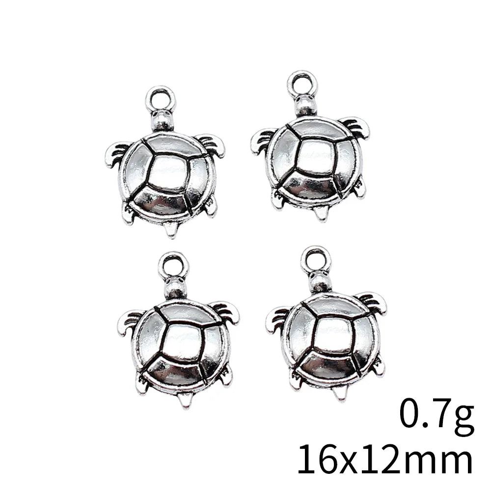 16x12mm 0.7g Multicolor Zinc Alloy Sea Turtle Charm Pendant for Necklace Bracelet DIY Jewelry Making