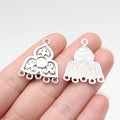 28x23mm 2.3g Antique Silver Zinc Alloy Earring Connector Charm for DIY Dangle Earring Making