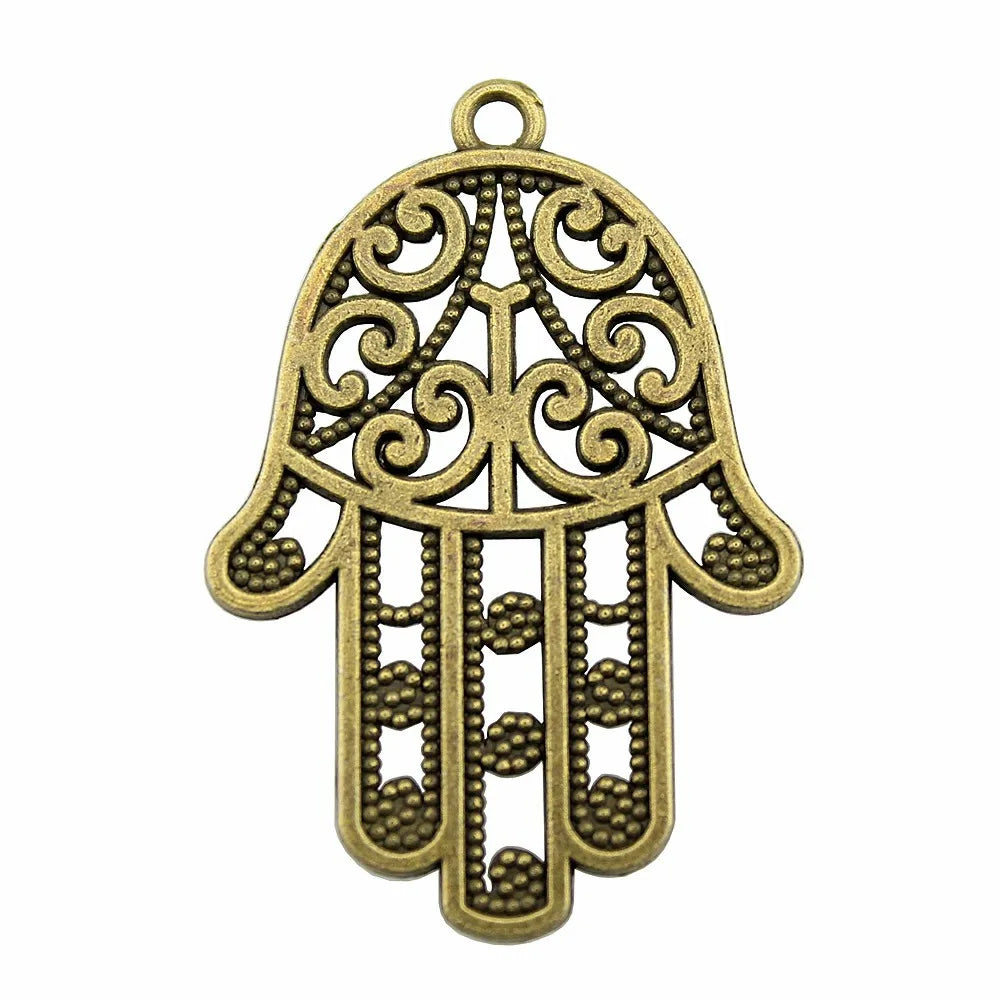 45x30mm 6.4g Multicolor Zinc Alloy Hand Charm Pendant for DIY Necklace Bracelet Jewelry Making