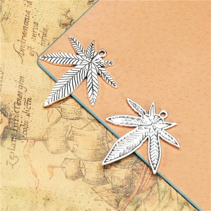 39x33MM Gold Zinc Alloy Maple Leaf Charm Pendant for DIY Necklace Bracelet Jewelry Making