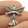 25x24mm 2g Antique Silver Zinc Alloy Angel Figure Charm Pendant for Vintage DIY Jewelry Making