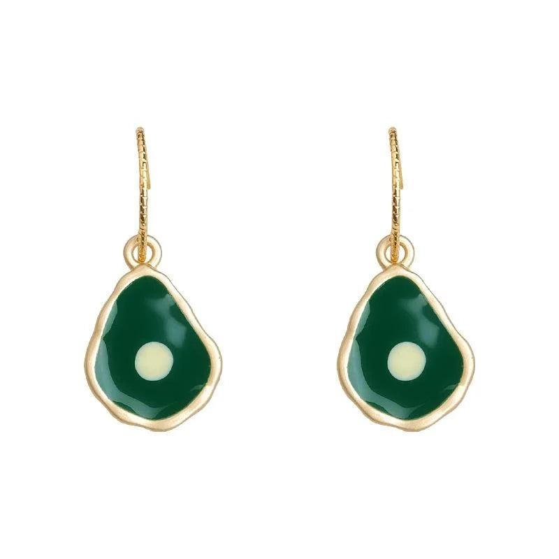 French Chic Geometric Zinc Alloy Drop Earrings, Minimalist Round Square Fashion Jewelry