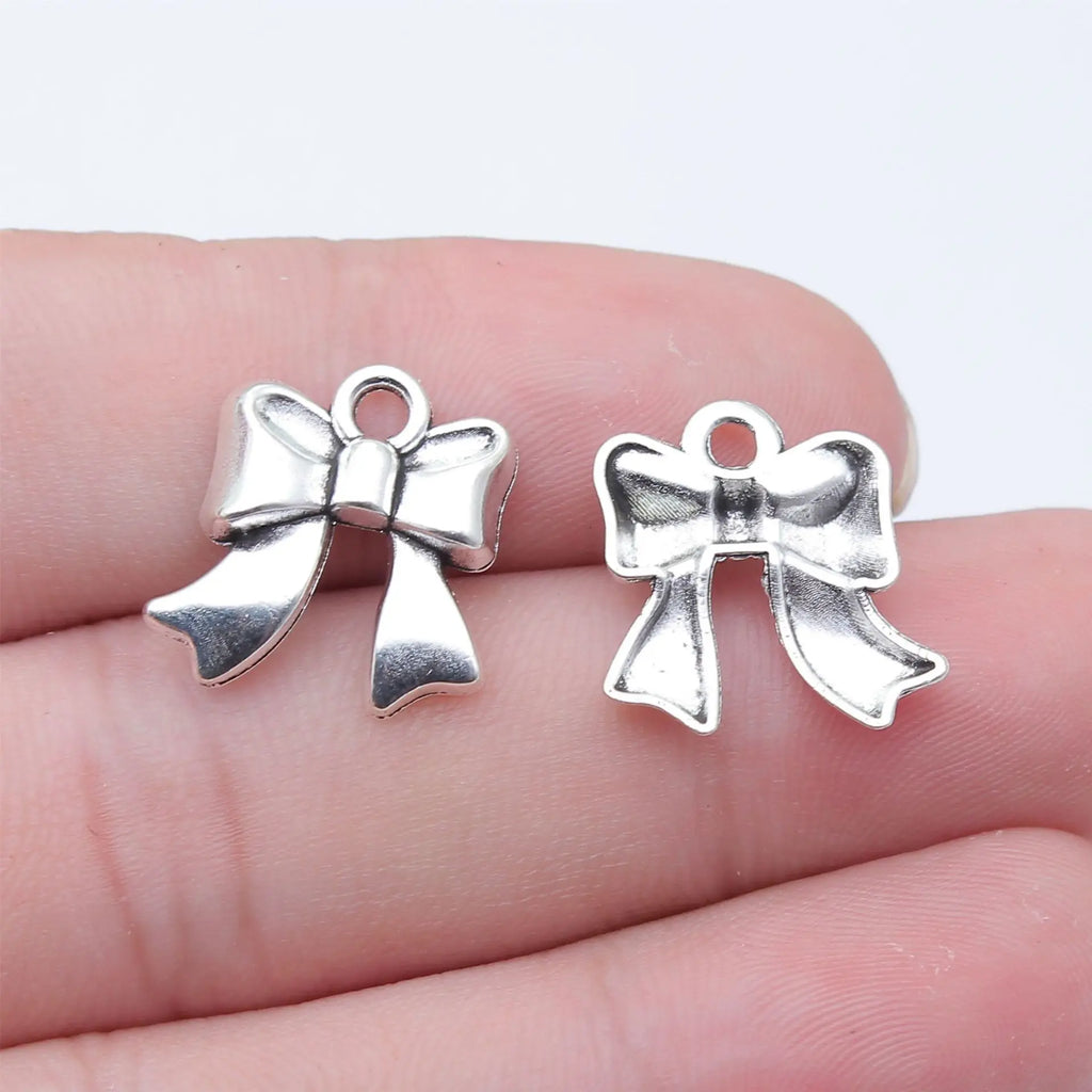 17x15mm 1.2g Multicolor Zinc Alloy Bowknot Butterfly Charm Pendant for DIY Bracelet Necklace Jewelry Making