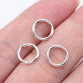 10x10mm 0.24g Multicolor Zinc Alloy Round Ring Charm Pendant for DIY Necklace Bracelet Making