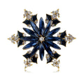 Luxury Christmas Snowflake Poinsettia Alloy Rhinestone Enamel Brooch, Elegant Lapel Pin Corsage Gift