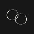 Luxury Twisted Silver Alloy Oversized Round Hoop Stud & Clip On No Piercing Statement Earrings