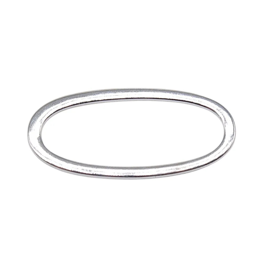 34x15mm 1.6g Zinc Alloy Smooth Oval Ring Connector Charm Pendant for DIY Necklace Bracelet Making