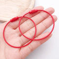 Zinc Alloy Color Enamel Screw Lock Wire Rope Key Ring Connector for DIY Bag Charm Keychain