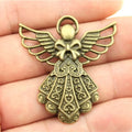 42x39mm 10.1g Multicolor Zinc Alloy Angel Figure Charm Pendant for DIY Necklace Bracelet Making