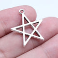 22x25mm 1.9g Multicolor Zinc Alloy Five-Point Star Charm Pendant for DIY Necklace Bracelet Making
