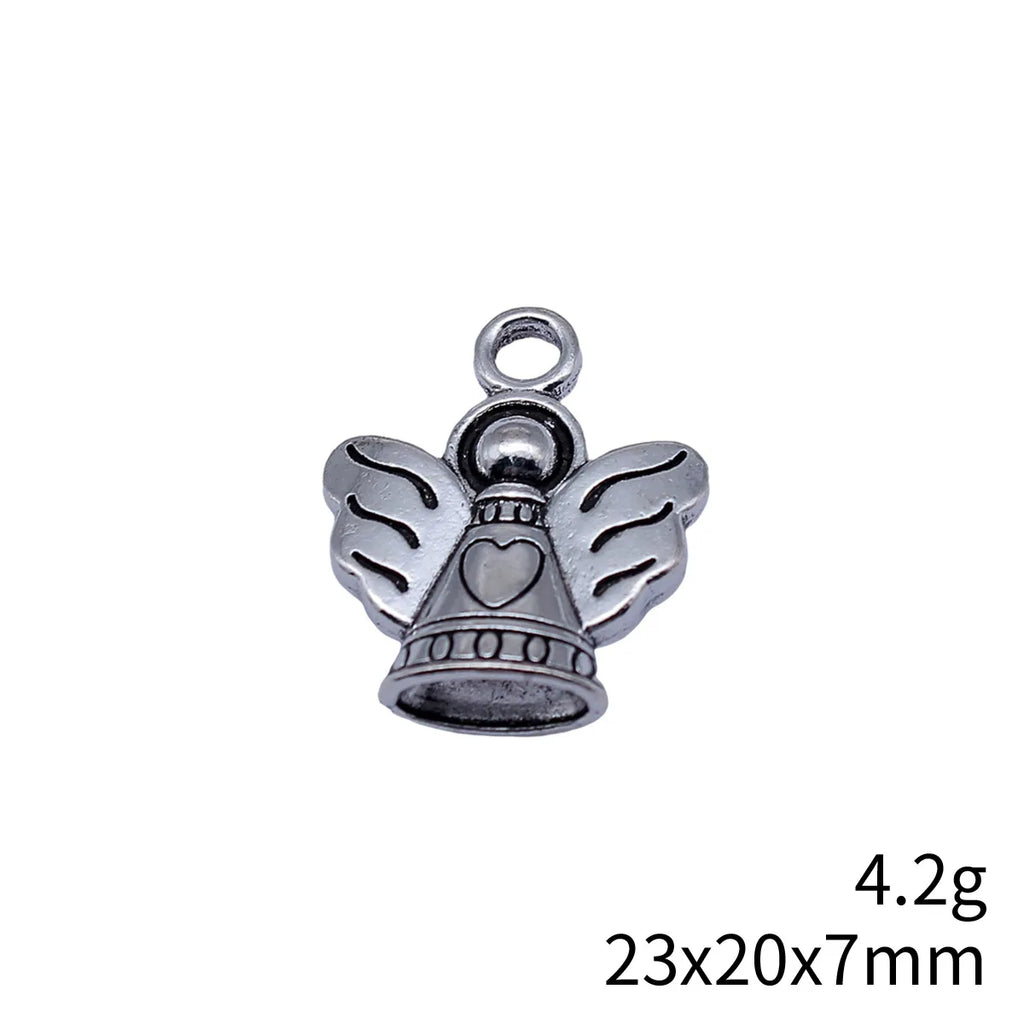 23x20x7mm 4.2g Antique Silver Zinc Alloy Angel Charm Pendant for DIY Necklace Bracelet Jewelry Making