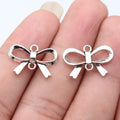 21x14mm 0.9g Antique Silver Zinc Alloy Bowknot Butterfly Connector Charm for DIY Bracelet Jewelry Making