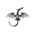 Vintage Enamel Alloy Flying Dragon Brooch With Red Rhinestones, Statement Lapel Pin Suit Accessory