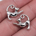 17x13mm 2.2g Multicolor Zinc Alloy Cat Charm Pendant for DIY Necklace Bracelet Jewelry Making