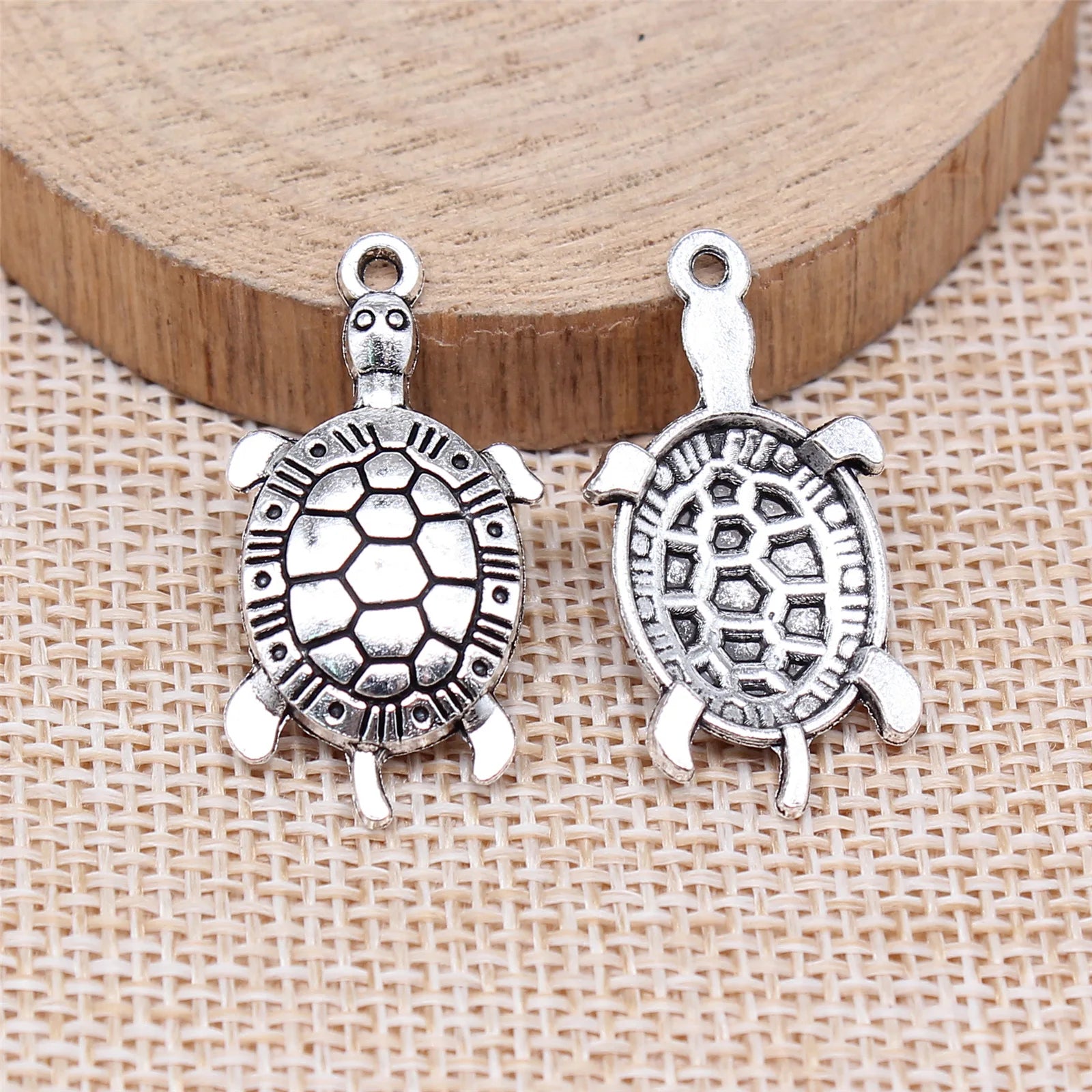31x16mm 2g Antique Silver Zinc Alloy Turtle Charm Pendant for DIY Necklace Bracelet Jewelry Making