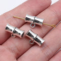 15x10x7mm 1.5g Antique Silver Zinc Alloy Bamboo Three Hole Connector Charm for DIY Jewelry Making