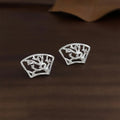New Chinese Style Geometric Line Plum Blossom Copper Stud Earrings