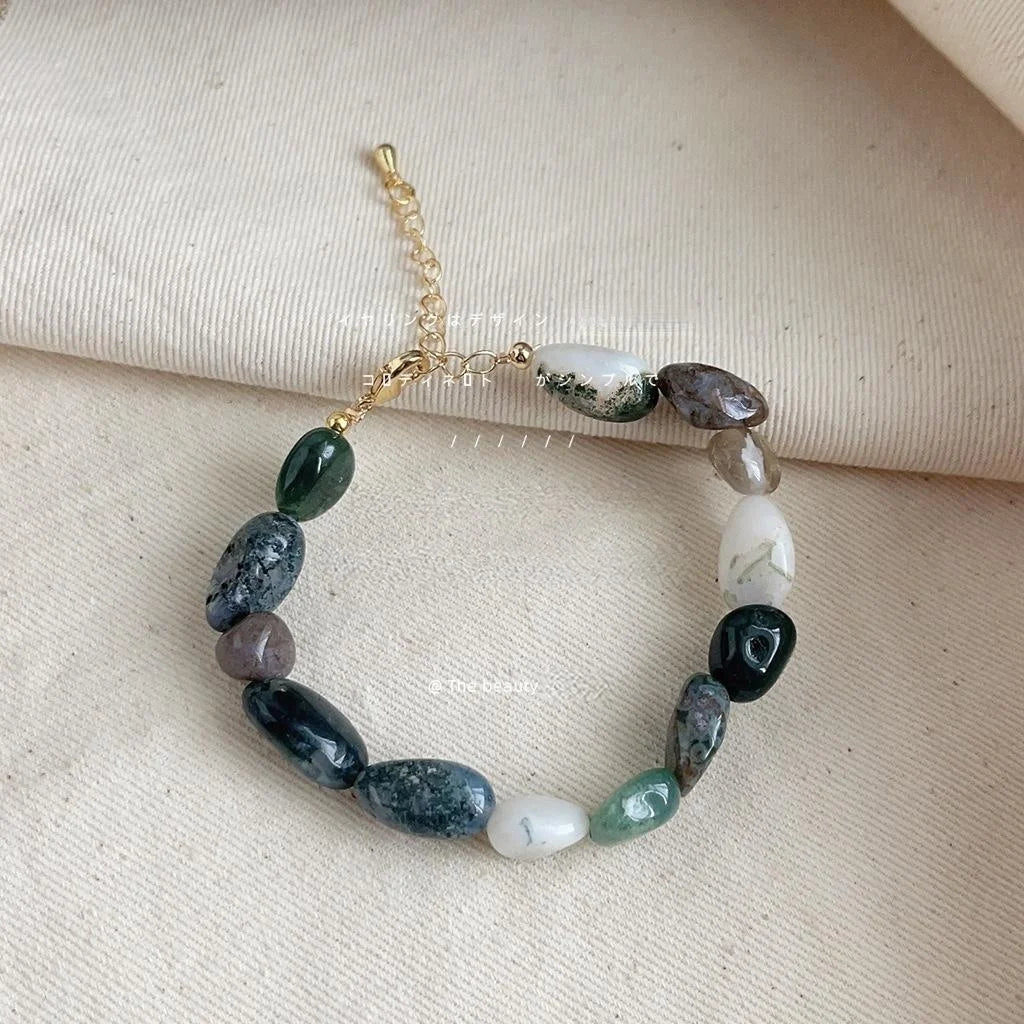 Natural Stone Handmade Irregular Geometric New Chinese Style Bracelet For Women