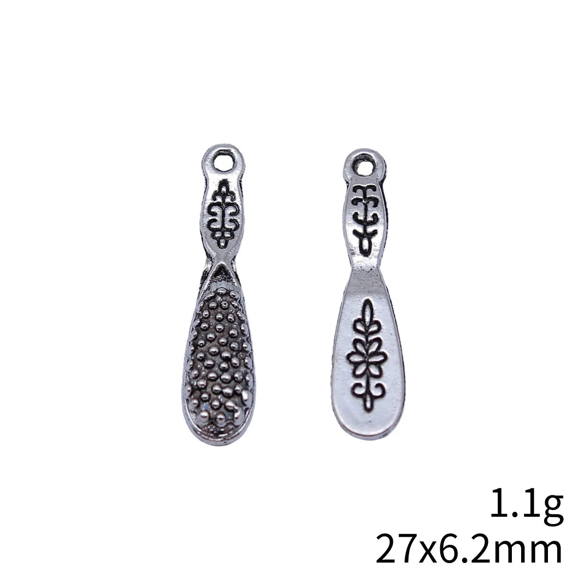 27x6.2mm 1.1g Antique Silver Zinc Alloy Vintage Comb Charm Pendant for Necklace Bracelet Jewelry Making
