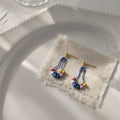 Korean Style Alloy Light Bulb Drop Earrings With Silver Plated Pins For Women