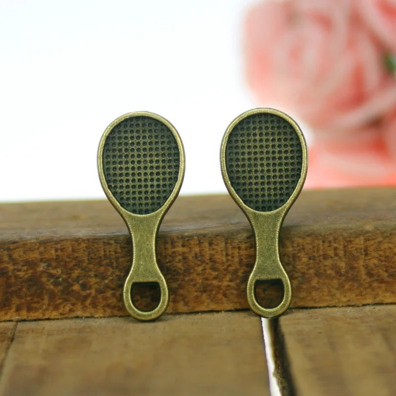 23x10MM Zinc Alloy Tennis Racket Charm Pendant for DIY Necklace Bracelet Jewelry Making