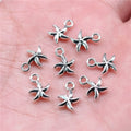 12x7mm 0.5g Multicolor Zinc Alloy Starfish charm pendant for earrings bracelet DIY jewelry making