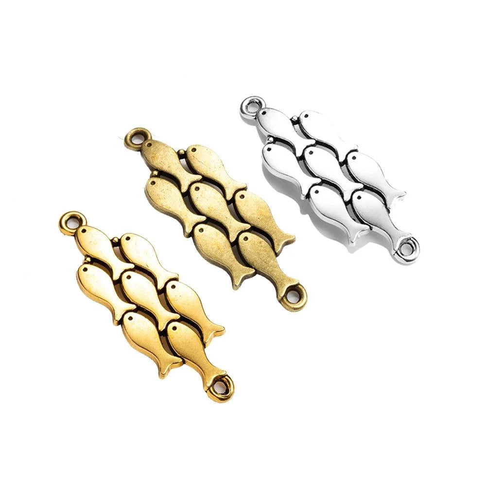 44x15MM Zinc Alloy Fish Charm Pendant for DIY Necklace Bracelet Jewelry Making