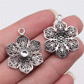31x27mm 2.2g Multi Color Zinc Alloy Flower Charm Pendant for DIY Necklace Bracelet Jewelry Making