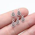 9.8x4.9mm 0.17g Antique Silver Zinc Alloy Teardrop Small Charm Pendant for Bracelet DIY Jewelry Making