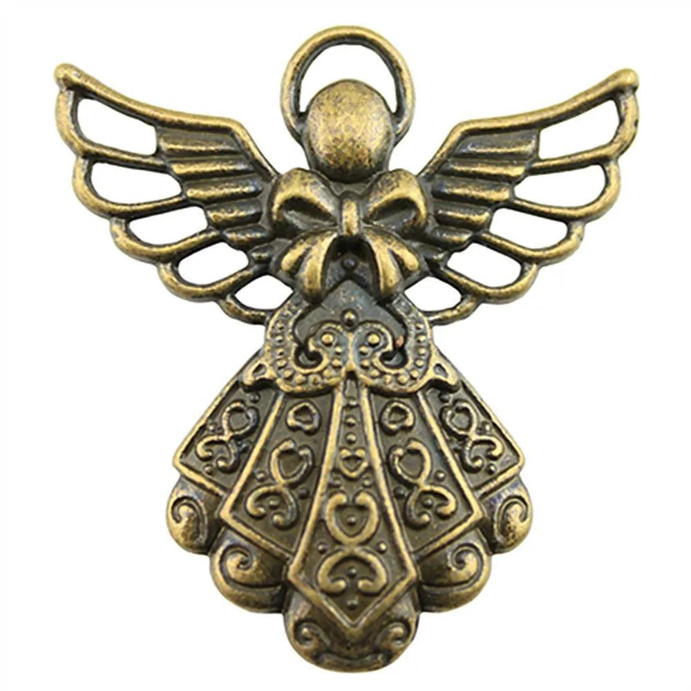 42x39mm 10.1g Multicolor Zinc Alloy Angel Figure Charm Pendant for DIY Necklace Bracelet Making